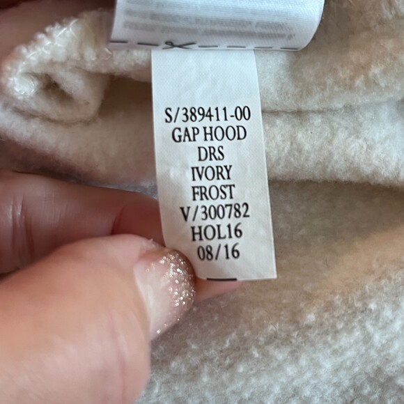 GAP Baby Hoodie Dress with Ears Multicolor Spell Out Logo 12-18mos - Picture 7 of 8